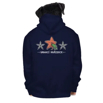 Pánská mikina Bastard Vrhací hvězdice pánská mikina na zip Navy