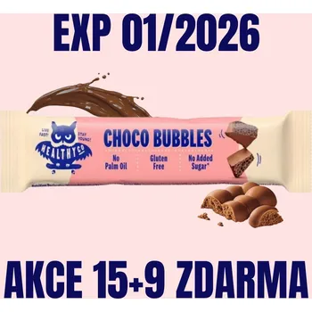 Čokoláda HealthyCo Bubbly Milk Chocolate Bar 30 g 15+9 ZDARMA EXP 01/2026