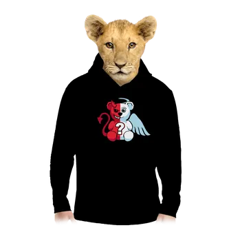 Chlapecká mikina Bastard Anděl vs. ďábel dětská mikina klokanka Black