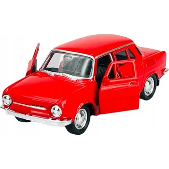 autíčko WELLY ŠKODA 100 ČERVENÁ 1:34 NOVÝ KOVOVÝ MODEL 43804