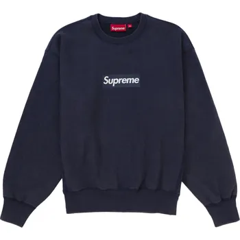 Pánská mikina Supreme Washed Box Logo Crewneck Navy Velikost: M