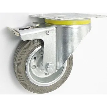 Pojezdové kolečko Pryžové kolo 100 mm otočná vidlice s deskou