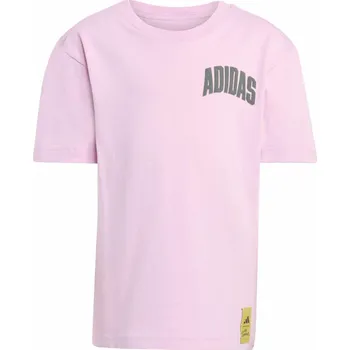 Pánské tričko Dětské tričko s krátkým rukávem adidas LK SIM T K růžové JM0831 - 122 | UK 11 | US 11,5