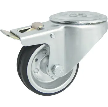 Pojezdové kolečko Pryžové kolo 80 mm otočná vidlice s otvorem