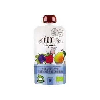 Kojenecká výživa Rudolfs Kapsička Borůvka, hruška a malina s jogurtem 110 g BIO