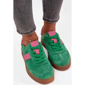 Dámské tenisky Semišové dámské tenisky Vinceza 79576 Barva: Zelená, Velikost: 39