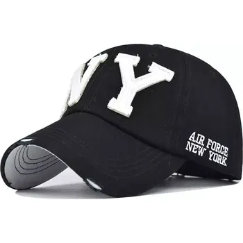 Kšiltovka Čepice s kšiltem Bavlněná Kšiltovka NY Air Force Černá