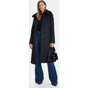 Dámský kabát Guess Vlněný kabát W5BL19 W2642 Černá Regular Fit M