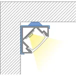 McLED ML-761.441.74.2 Rohový hliníkový profil RT2 18x18mm bez difuzoru černý 2m