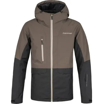 Sportovní oblečení Pánská lyžařská bunda Hannah COLIER L Tmavě šedá, Hnědá, Béžová