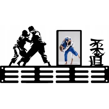 Věšák Nástěnný kovový věšák na MEDAILE Pro fanoušky JUDA s RÁMEČKEM na Fotku