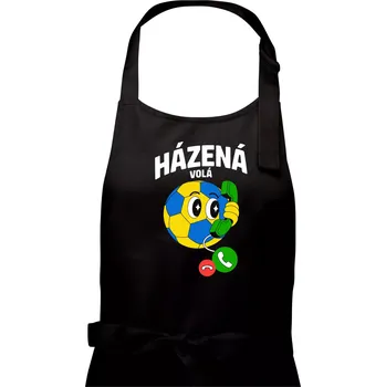 Kuchyňská zástěra Karikatura házená volá - Pánská zástěra na vaření - Univerzální velikost ( Černá )