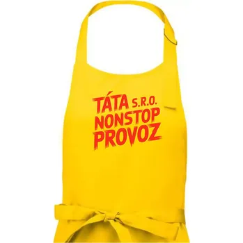 Kuchyňská zástěra Táta sro Nonstop provoz - Pánská zástěra na vaření - Univerzální velikost ( Žlutá )