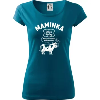 Maminka Hlava rodiny - krávoviny - Dámské triko Pure - 2XL ( Petrolejová )