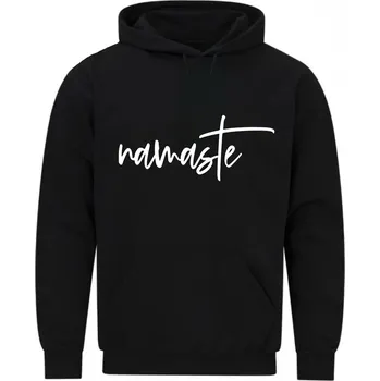 Pánská mikina Pánská mikina Namaste Handwritten (Velikost: 5XL, Barva: Černá)