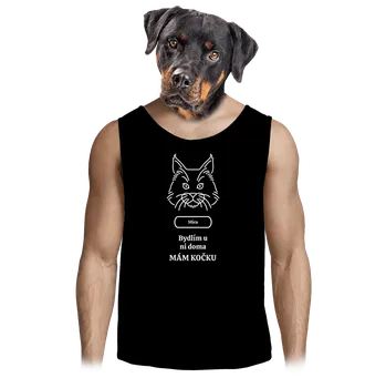 Pánské tílko Bastard Nemůžu, mám kočku pánské tílko Black
