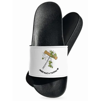 Pánské pantofle Bastard Otevři mé srdce pantofle White