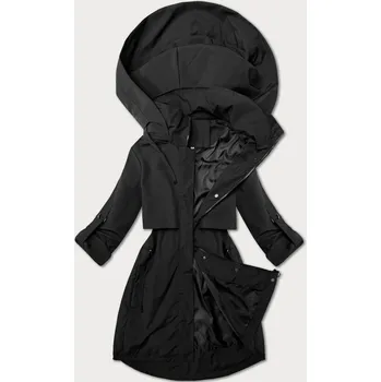 Jednoduchá černá dámská plus size bunda bez zateplení J Style (16M9257-392) odstíny černé 46