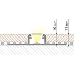 McLED ML-761.332.05.2 Hliníkový profil pro obklady a dlažbu DG 57x11 mm včetně mléčného difuzoru 2 m
