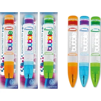 Kuličkové pero AstraPen BUBBLE, mix barev, modrý inkoust, PET box, 201024021