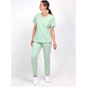 Pracovní obuv Scrubsheep Lékařský Komplet Dámský Pracovní Oděv Scrubs - Pistáciově Zelená L