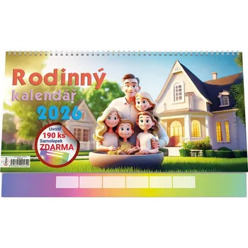 Kalendář Vikpap group Rodinný stolní kalendář se samolepkami VSK01-26 2026