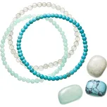 Náramky s minerálními kameny avanturín, howlit a amazonit 43043.3 tyrkys