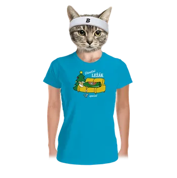 Dámské tričko Bastard Vánoční ležák dámské sportovní tričko Blue Atol