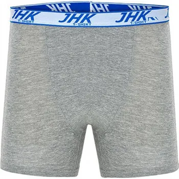 Boxerky JHK Pánské středně dlouhé boxerky, balení 3 ks Barva: šedá melange, Velikost: S JHK901