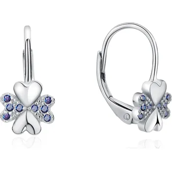 Náušnice MOISS stříbrné náušnice ČTYŘLÍSTEK E0000570