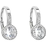 Stříbrné náušnice visací se zirkonem v bílé barvě 11201.1