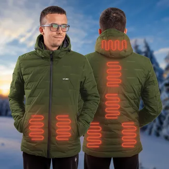 Pánská vyhřívaná bunda W-TEC HEATborg Barva: khaki, Velikost: XL