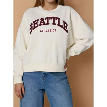 Dámská mikina Sinsay - Mikina s kulatým výstřihem - béžová - 043FJ-02X - 043FJ-02X-XS