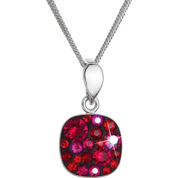 Oblečení a móda Stříbrný náhrdelník se Swarovski krystaly 32088.3 cherry