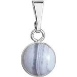 Stříbrný přívěsek s pravým minerálním kamenem 14033.3 Achát Blue Lace