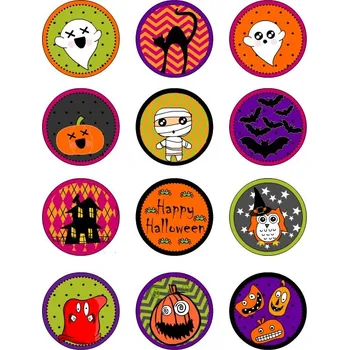 Jedlá dekorace na dort Halloween č.13 - tisk na jedlý papír - Bez úprav / Jedlý papír / Bez decor gelu