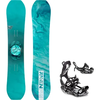 Snowboarding Snowboard komplet Raven PRO Marble Carbon Mint + vázání RAVEN Fastec FT360 Black Velikost: 143 cm, Velikost vázání: L