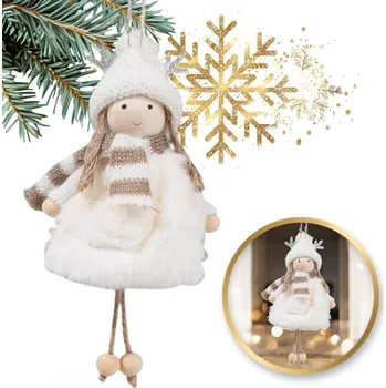 Vánoce Flamenco Mystique Anděl vánoční Bůh narození z plyše bílý ASN12B