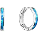 Stříbrné náušnice kroužky se syntetickým opálem modré 11403.3 Blue s. Opal