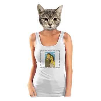 Bastard Simpsonovi z vlastní fotky dámské tílko klasické White