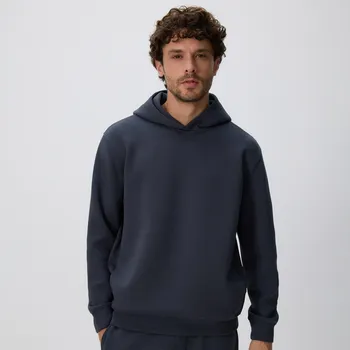 Pánská mikina Reserved - Regular mikina s kapucí - tmavě šedá - 8086H-90X - 8086H-90X-XL