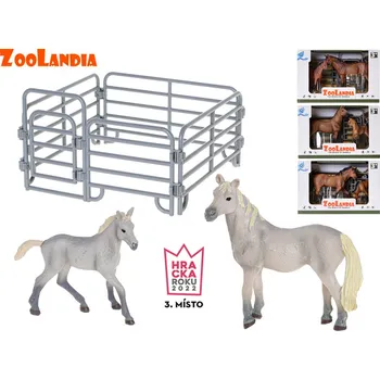 Figurka Zoolandia kůň s hříbětem a doplňky v krabičce - 4druhy