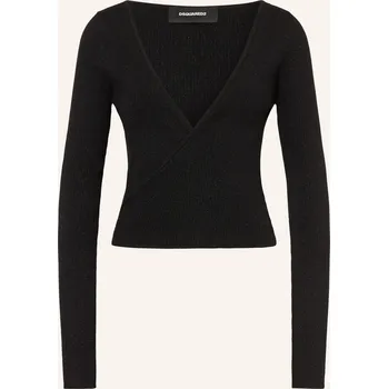 Dámské tričko dsquared2 Dámský Pletený Kardigan S Třpytivou Přízí, černá, 34