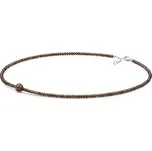 Stříbrný náhrdelník Athelia s kouřovým křemenem