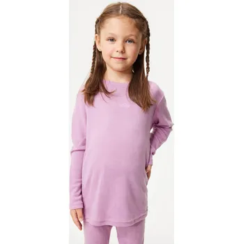 unuo Dětské merino triko s dlouhým rukávem, Růžová Velikost: 158/164