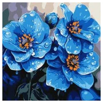 Set školních potřeb Malowanie po numerach - Fiołki co rano 30x30cm