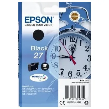 EPSON ink čer Singlepack "Budík" Black 27 DURABrite Ultra Ink