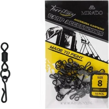 MIKADO - Rychlovýměnný obratlík Quick Swap s kroužkem vel. 8 10 ks