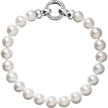 Šperk Perlový náramek z pravých říčních perel bílý 23030.1