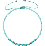 Textilní Miyuki náramek tyrkys 13037.3 turquoise